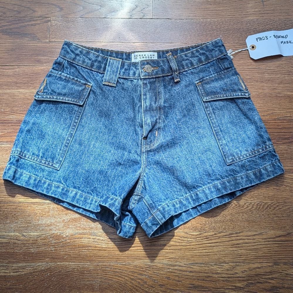 Derek Lamb - Denim Blue Women's Shorts - Size 27 - Sample